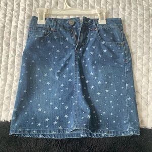 Cato girls star print  jean skirt